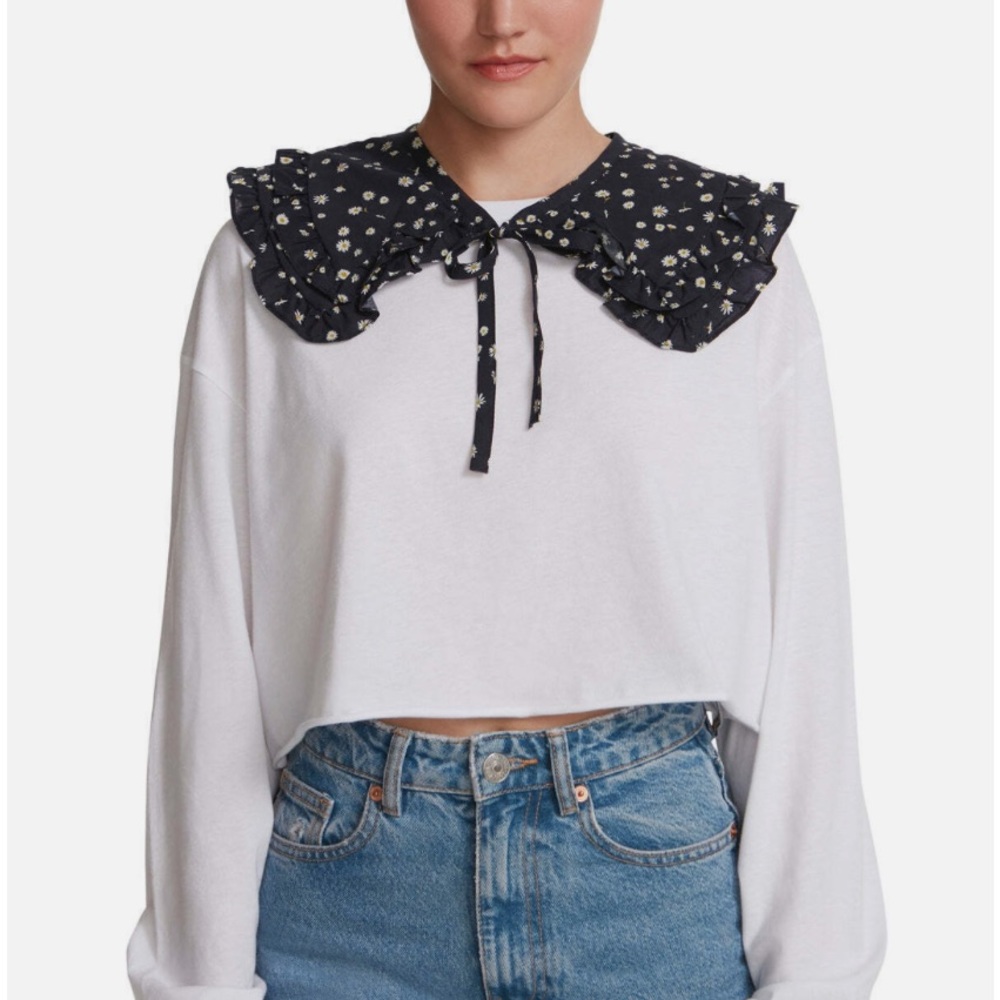 NEW: Steve Madden Faux Leather Collar in Navy Floral